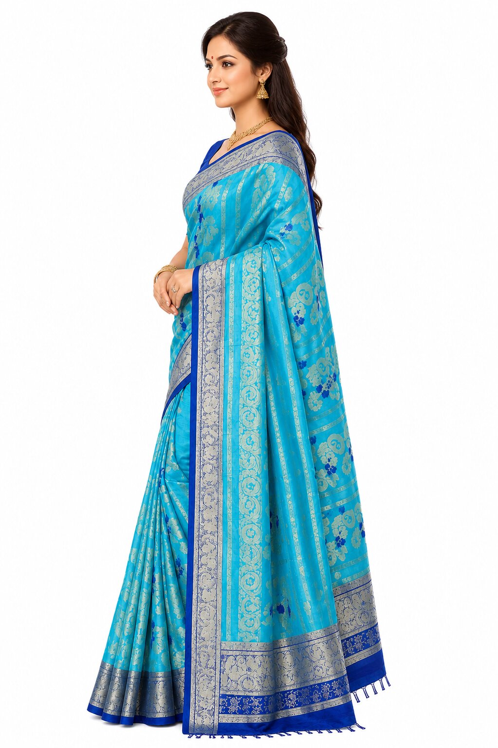 Pradip Fabrics Ethnic Women's Tant Cotton Saree