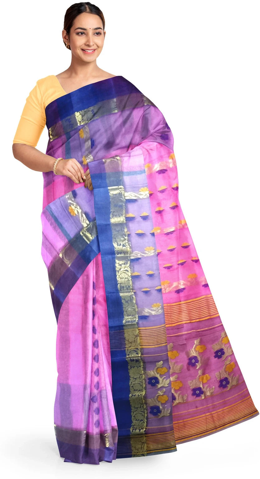 Pradip Fabrics Ethnic Women's Tant Silk Saree