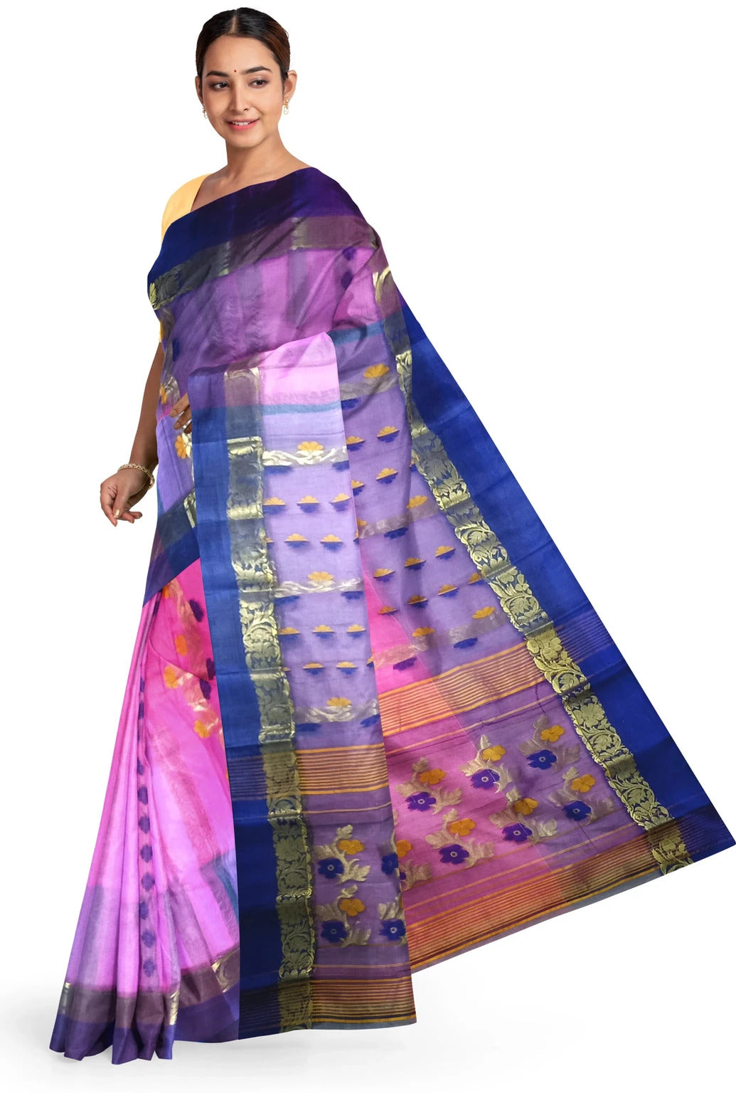 Pradip Fabrics Ethnic Women's Tant Silk Saree