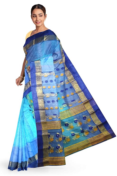 Pradip Fabrics Ethnic Women's Tant Silk Saree