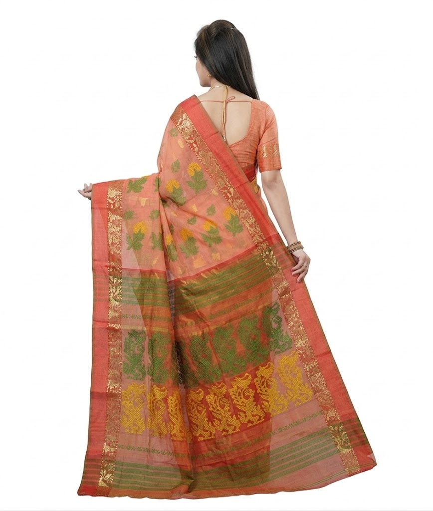 Pradip Fabrics Self Design Handloom Silk Blend Saree