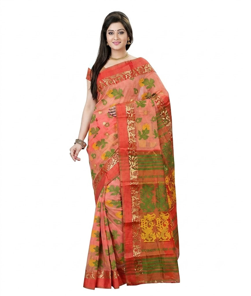 Pradip Fabrics Self Design Handloom Silk Blend Saree