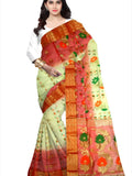 Pradip Fabrics Woven Tant Silk Blend Saree 