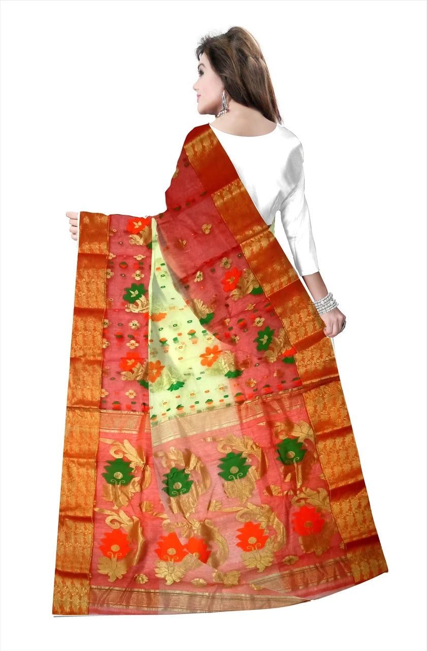 Pradip Fabrics Woven Tant Silk Blend Saree 