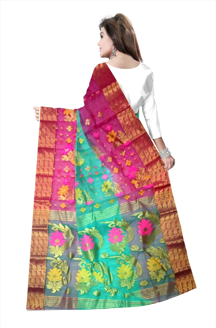 Pradip Fabrics Woven Tant Silk Blend Saree 