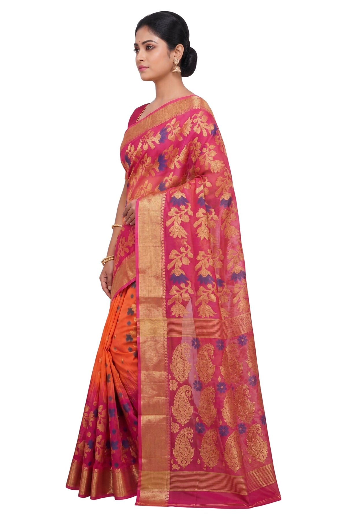 Pradip Fabrics Traditional Cotton Handloom Saree