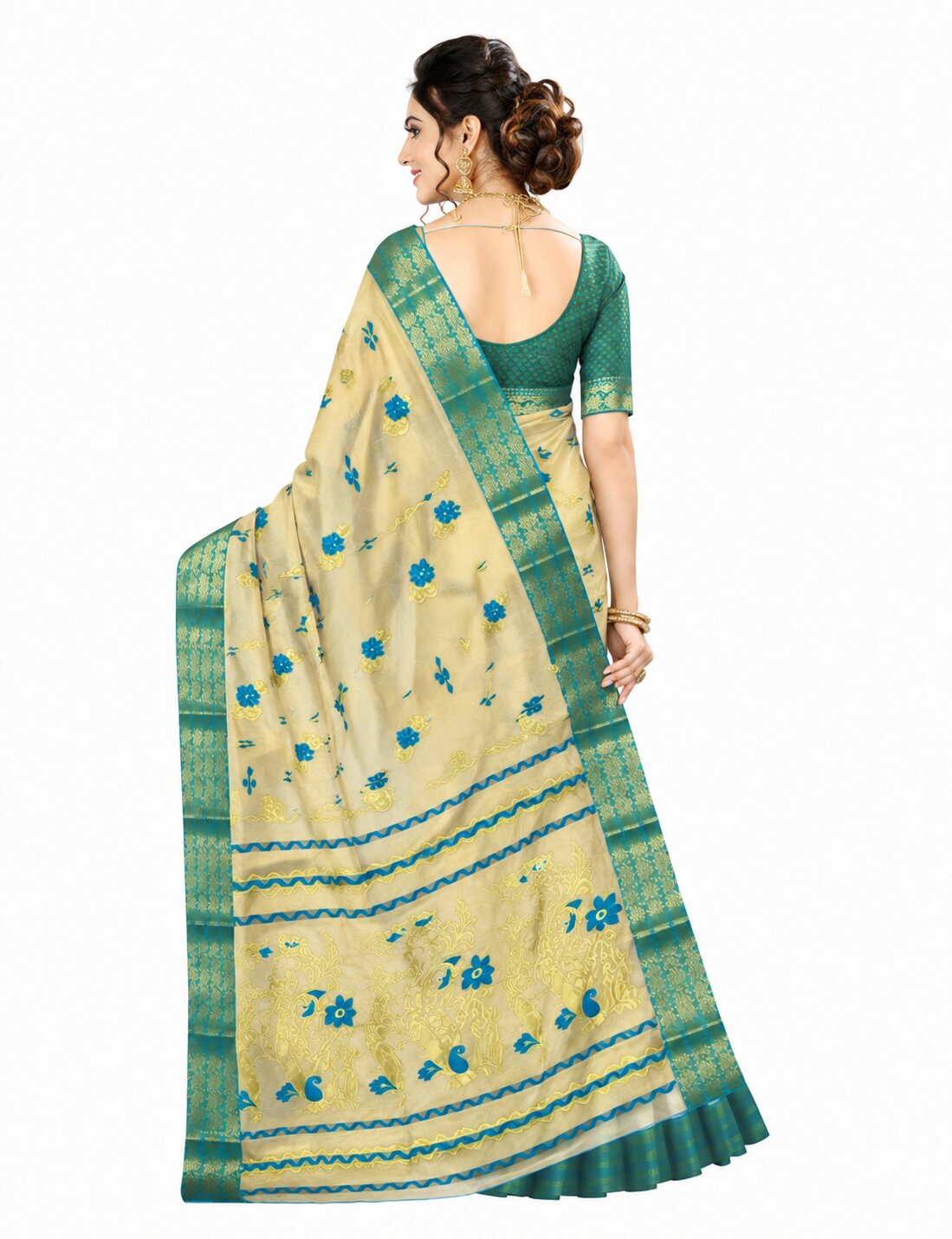 Pradip Fabrics Woven Tant Tussar Silk Saree