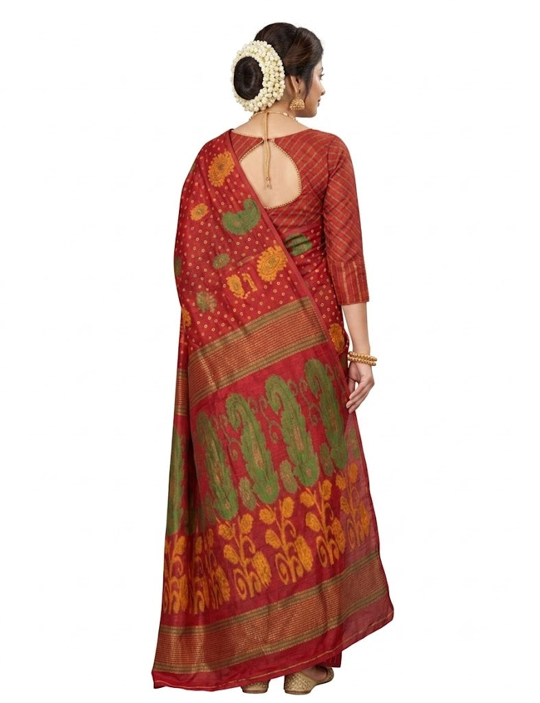 Pradip Fabrics Woven Bollywood Silk Blend Saree