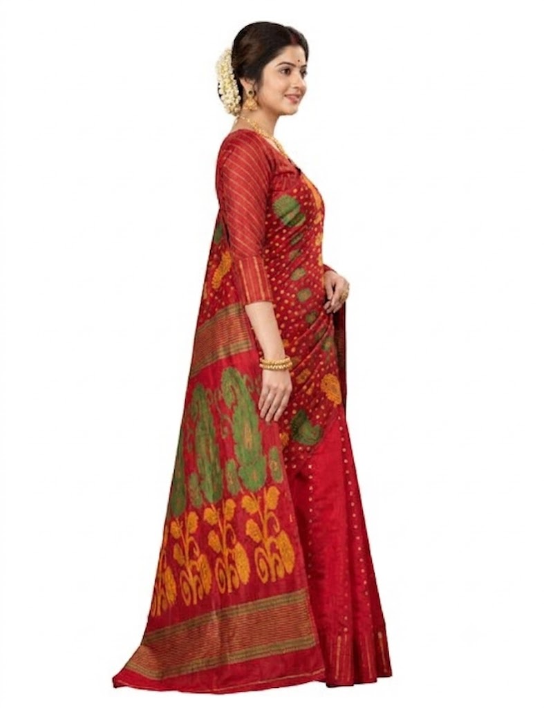 Pradip Fabrics Woven Bollywood Silk Blend Saree