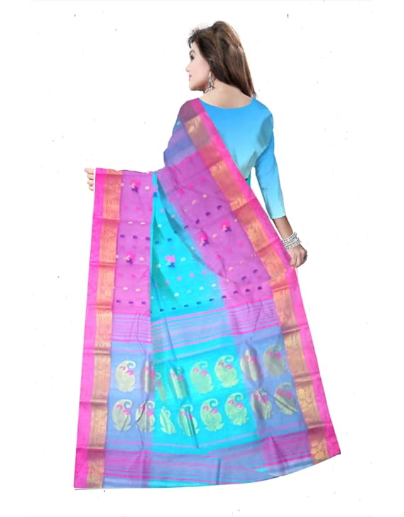 Pradip Fabrics Woven Tant Silk Blend Saree