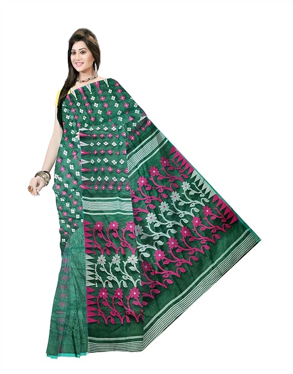 Pradip Fabrics Printed Tant Silk Blend Saree 