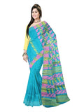 Pradip Fabrics Printed Tant Silk Blend Saree 
