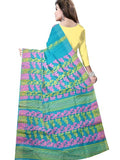 Pradip Fabrics Printed Tant Silk Blend Saree 