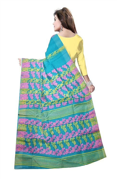 Pradip Fabrics Printed Tant Silk Blend Saree 