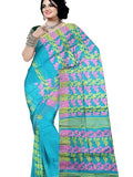 Pradip Fabrics Printed Tant Silk Blend Saree 