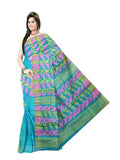 Pradip Fabrics Printed Tant Silk Blend Saree 