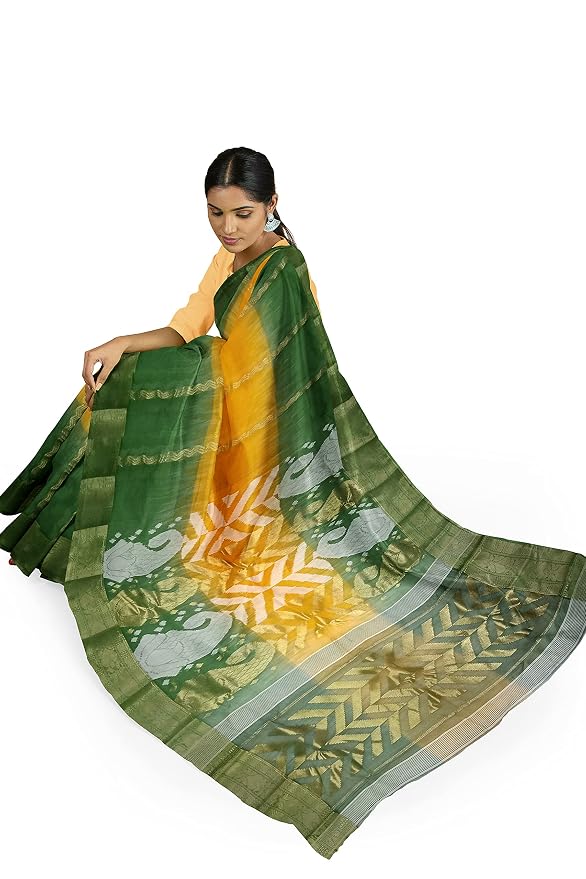 Pradip Fabrics Ethnic Women's Tant Silk Saree