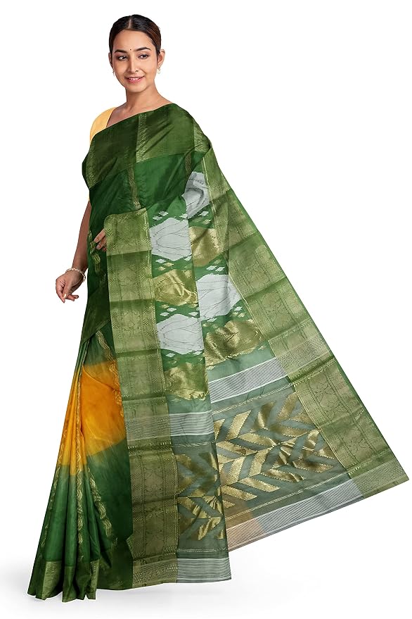 Pradip Fabrics Ethnic Women's Tant Silk Saree