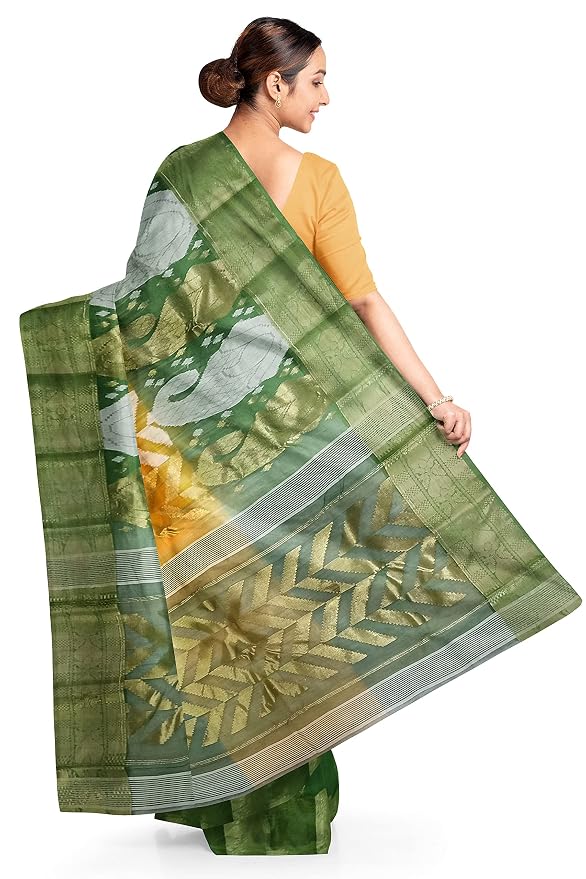 Pradip Fabrics Ethnic Women's Tant Silk Saree