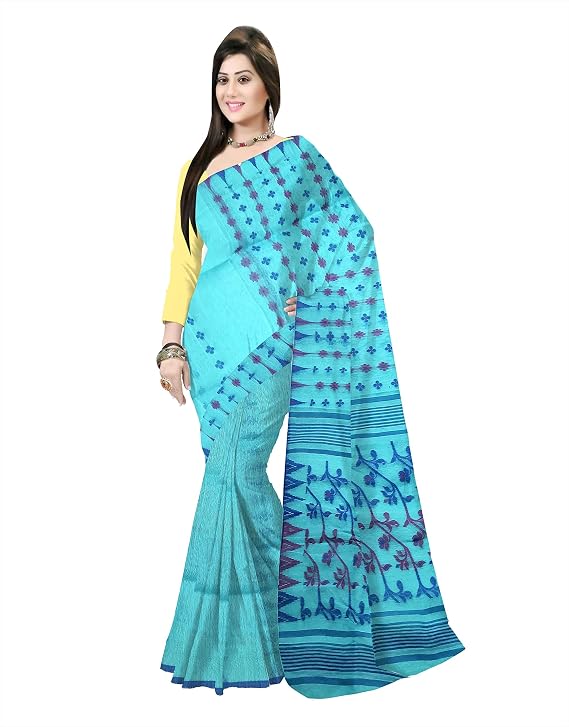 Pradip Fabrics Printed Tant Silk Blend Saree 