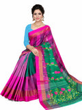 Pradip Fabrics Woven Tant Silk Blend Saree