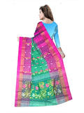 Pradip Fabrics Woven Tant Silk Blend Saree