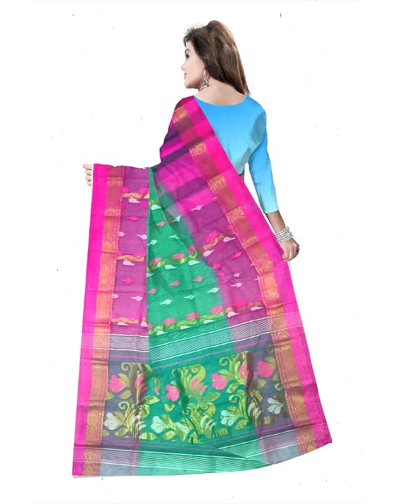 Pradip Fabrics Woven Tant Silk Blend Saree