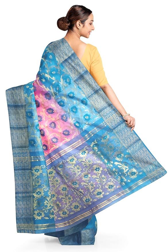 Pradip Fabrics Ethnic Women's Tant Silk Saree