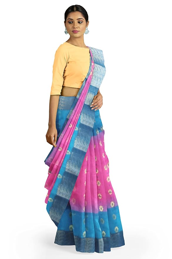 Pradip Fabrics Ethnic Women's Tant Silk Saree