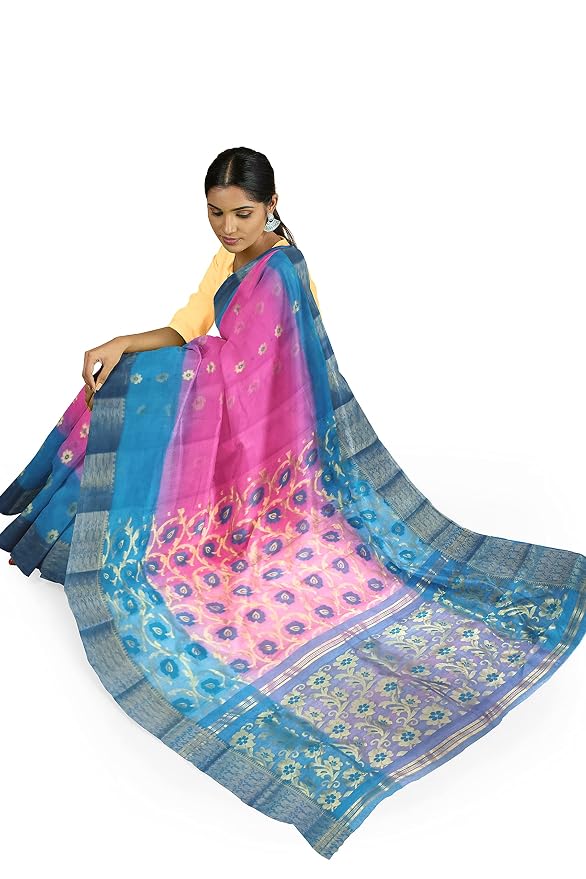 Pradip Fabrics Ethnic Women's Tant Silk Saree