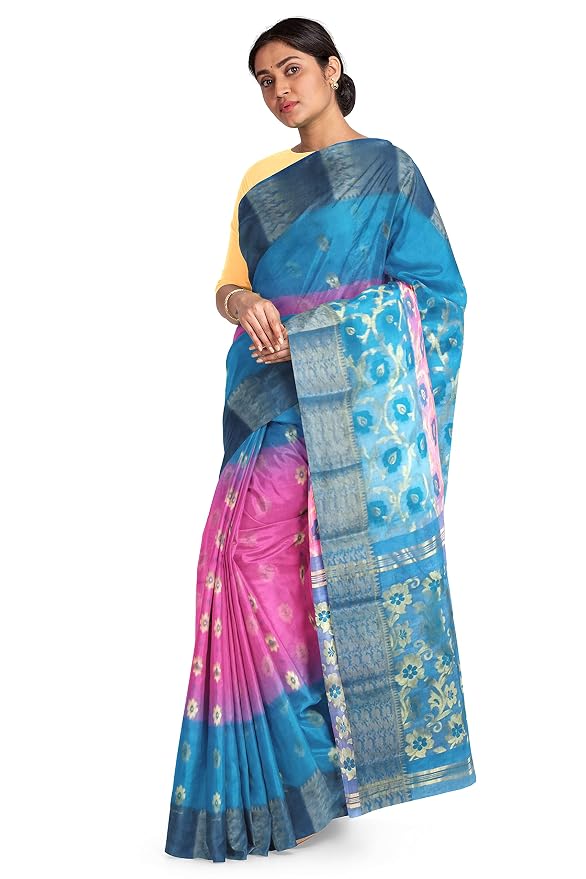 Pradip Fabrics Ethnic Women's Tant Silk Saree