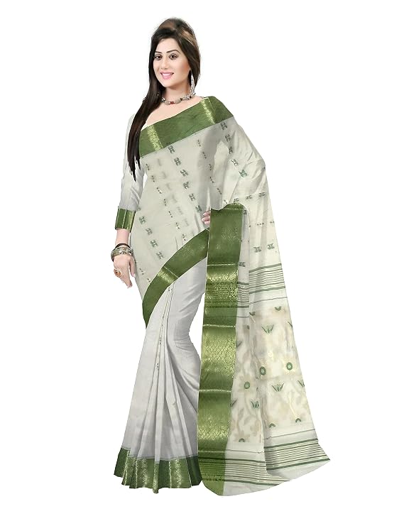 Pradip Fabrics Ethnic Women's Tant Cotton Silk Saree
