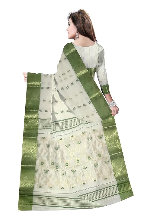 Pradip Fabrics Ethnic Women's Tant Cotton Silk Saree