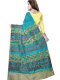 Pradip Fabrics Printed Tant Silk Blend Saree 