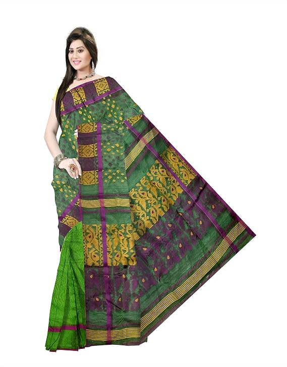 Pradip Fabrics Printed Tant Silk Blend Saree 
