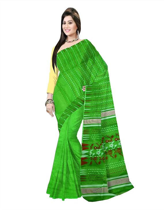 Pradip Fabrics Printed Tant Silk Blend Saree 
