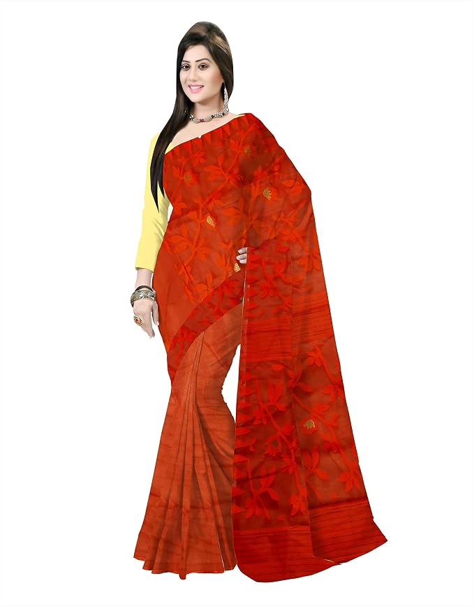 Pradip Fabrics Printed Tant Silk Blend Saree 