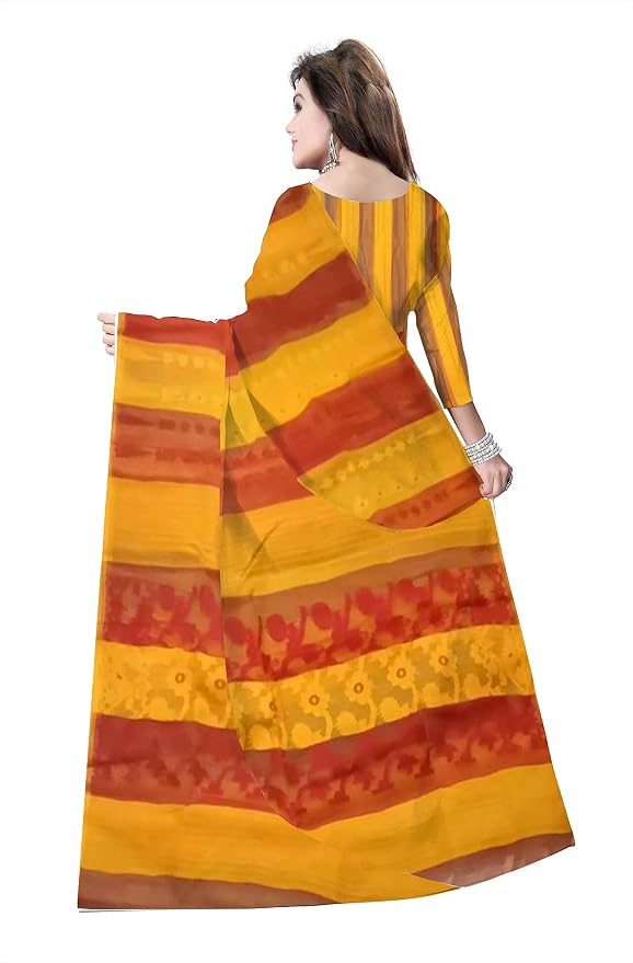 Pradip Fabrics Printed Bollywood Silk Blend Saree