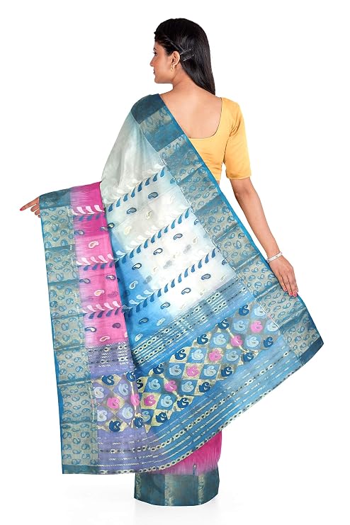 Pradip Fabrics Ethnic Women's Tant Silk Saree