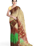 Pradip Fabrics Woven Tant Silk Blend Saree