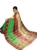 Pradip Fabrics Woven Tant Silk Blend Saree