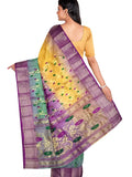 Pradip Fabrics Woven Tant Silk Blend Saree