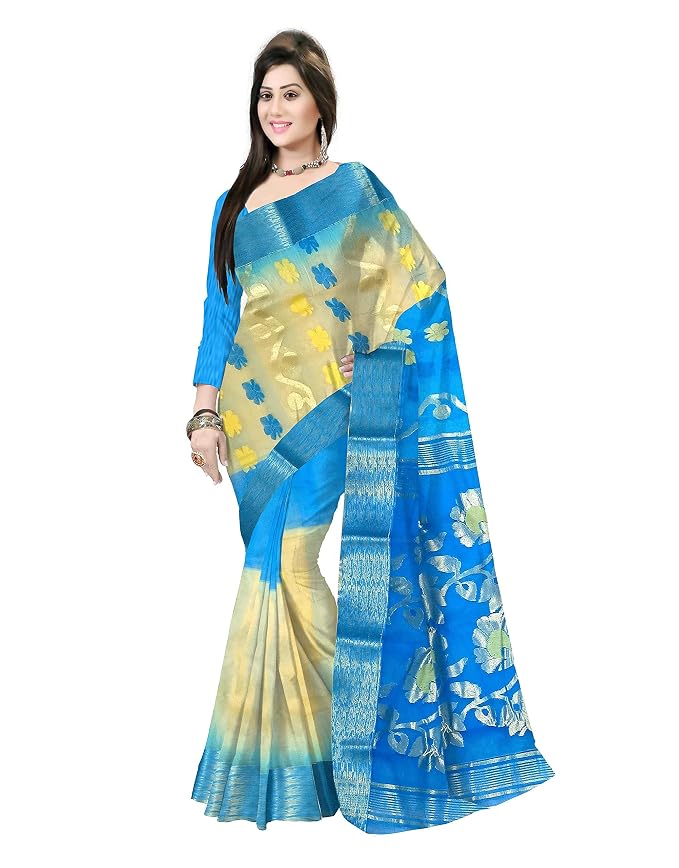 Pradip Fabrics Ethnic Women's Tant Silk Saree