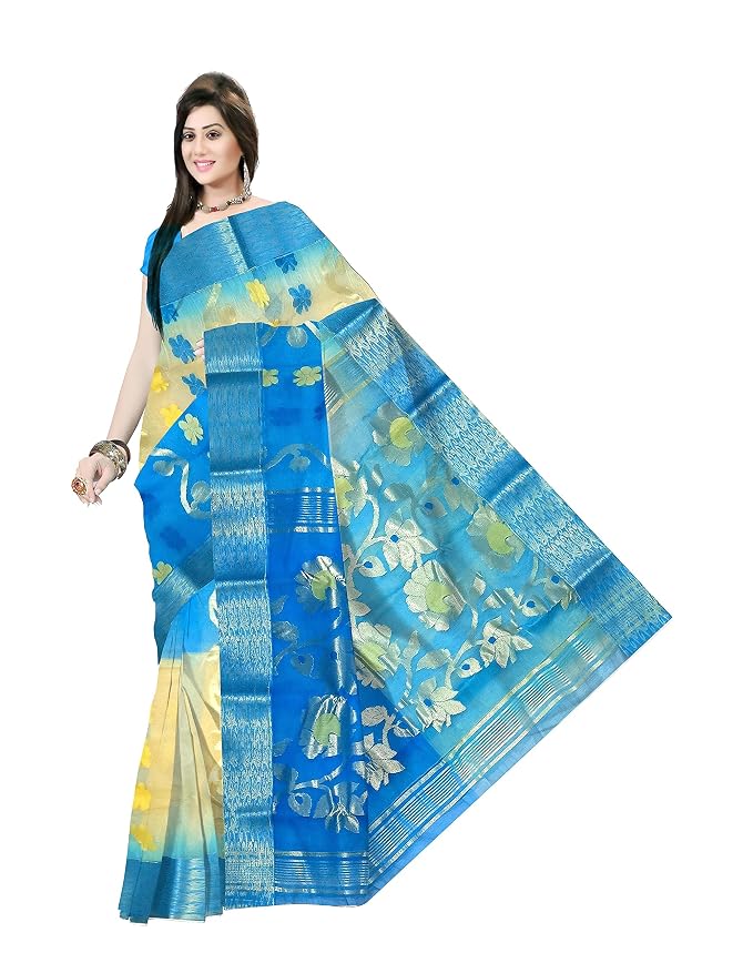 Pradip Fabrics Ethnic Women's Tant Silk Saree