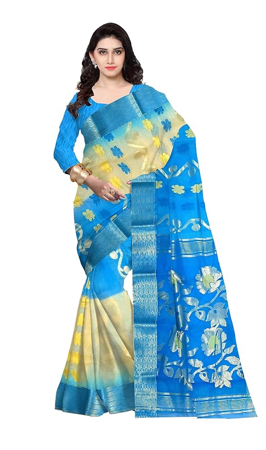 Pradip Fabrics Ethnic Women's Tant Silk Saree