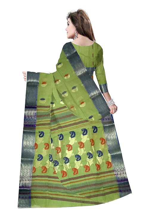 Pradip Fabrics Ethnic Women's Tant Cotton Silk Saree
