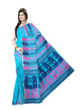 Pradip Fabrics Self Design Tant Silk Blend Saree