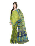 Pradip Fabrics Self Design Tant Silk Blend Saree