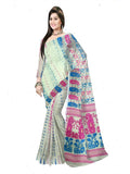 Pradip Fabrics Self Design Tant Silk Blend Saree