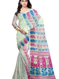 Pradip Fabrics Self Design Tant Silk Blend Saree